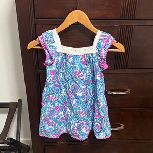 Lilly Pulitzer Colorful Toddler Dress with Pink Accents